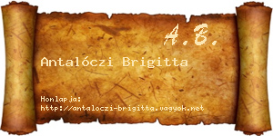 Antalóczi Brigitta névjegykártya