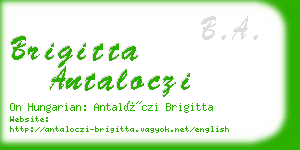 brigitta antaloczi business card